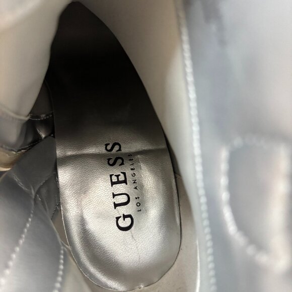 GUESS Women's Silver Snakeskin Pattern Western Ankle Boots, Sz 6,SEE DESCRIPTION - Picture 8 of 15